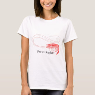 Camiseta Texto Personalizado do Shrimp Rosa