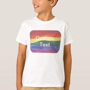 Camiseta Texto Personalizado do Sinalizador do Arco-Íris or