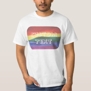 Camiseta Texto Personalizado do Sinalizador Orgulho gay