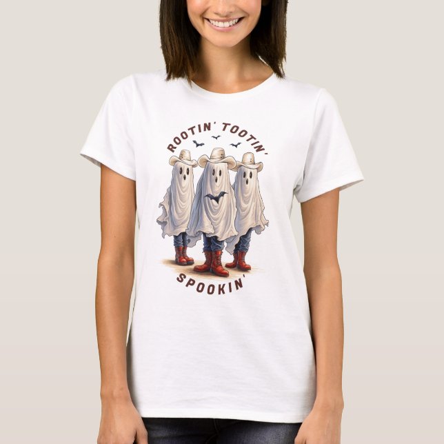 Camiseta Texto Personalizado do Spookin de Tootin do Rootin (Frente)