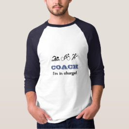 Camiseta Texto personalizado do treinador desportivo de tri