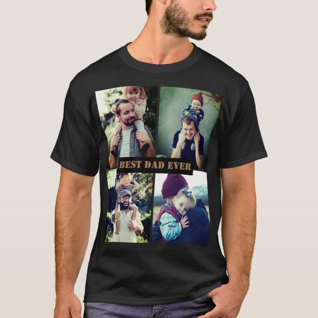 Camiseta Texto personalizado e foto x4 (Frente)