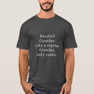 Camiseta Texto Personalizado Engraçado Vovô Baseball