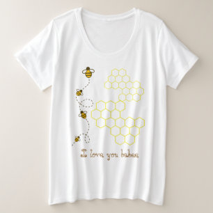 Camiseta Texto personalizado Eu amo você bebe arte gráfica