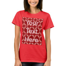 Texto personalizado feminino - Camisa-T de arte AI