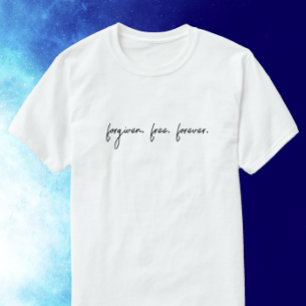 Camiseta Texto Personalizado Fordado Script Moderno Present