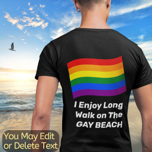 Camiseta Texto Personalizado gay Arco-Íris Sinalizador Orgu