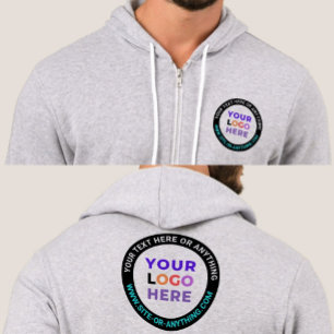 Camiseta Texto Personalizado na Frente e Verso   Logotipo S