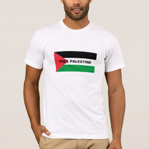 Camiseta Texto personalizado negro palestiniano bandeira pa