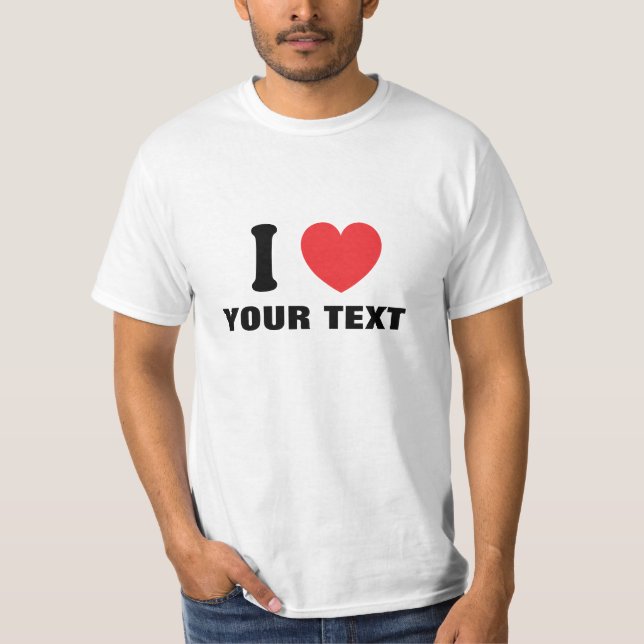 Camiseta Texto personalizado no coração (Frente)