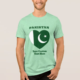 Camiseta Texto Personalizado Paquistão