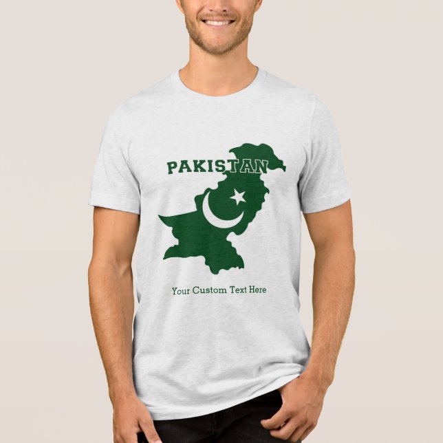 Camiseta Texto Personalizado Paquistão (Frente)