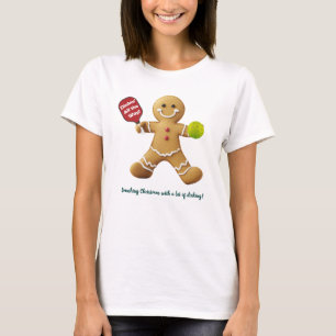 Camiseta Texto personalizado Pickleball Gingerpão Cheio