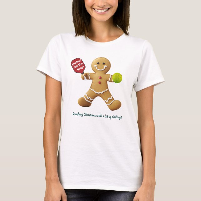 Camiseta Texto personalizado Pickleball Gingerpão Cheio (Frente)