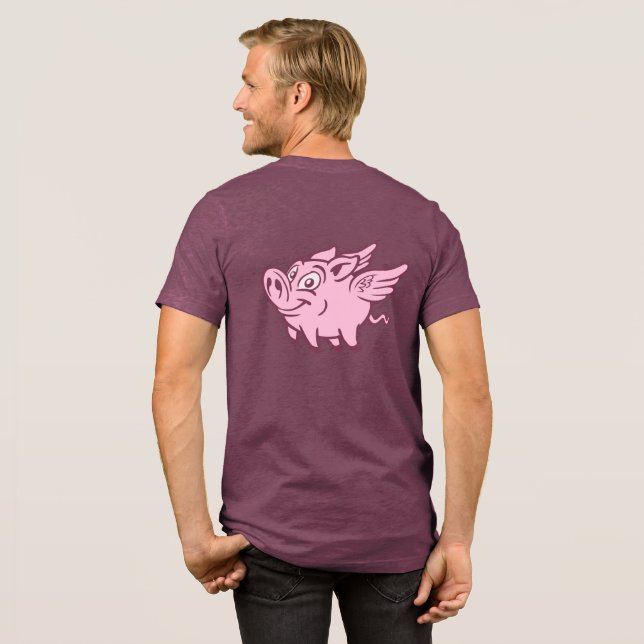 Camiseta Texto Personalizado Porcos Voadores (Voltar Cheio)