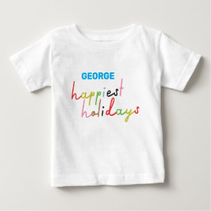 Camiseta texto personalizado retrorando feriados mais feliz