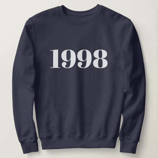 Camiseta Texto Personalizado Simples Moderno Mínimo do Ano (Frente do Design)