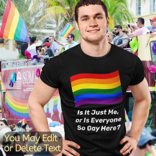 Camiseta Texto personalizado Sinalizador do arco-íris Orgul