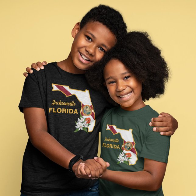 Camiseta Texto Personalizado Sinalizador Flor e Flor Laranj (Criador carregado)