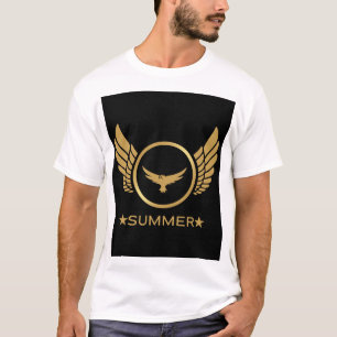 Camiseta Texto Personalizado Verão Vibes Dourada Imagem de