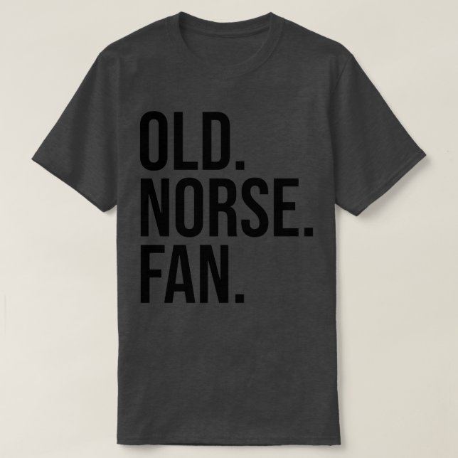 Camiseta Texto preto do Ventilador do Norse Antigo (Frente do Design)