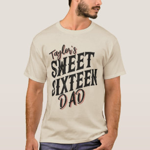 Camiseta Texto Preto e Rosa Moderno de 16 Pais