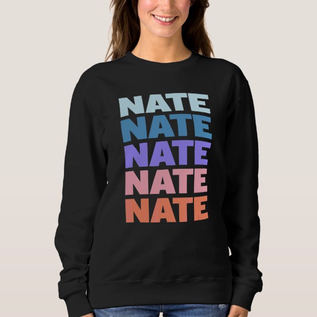 Camiseta Texto Repetido Moderno Nate (Frente)