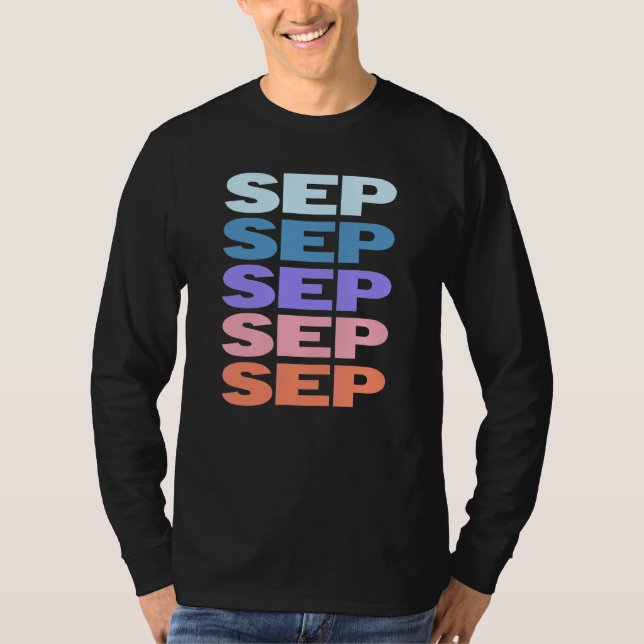 Camiseta Texto Repetido Moderno Sep (Frente)