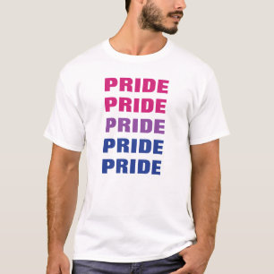 Camiseta Texto Repetido Personalizável do Orgulho Bissexual