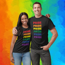 Camiseta Texto repetido personalizável do Orgulho gay LGBTQ