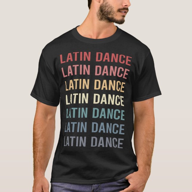 Camiseta Texto Retro Dança Latina (Frente)