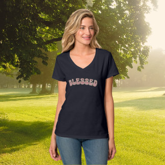 Camiseta Texto Retroativo da Gratidão Floral Branca BEM-ABE