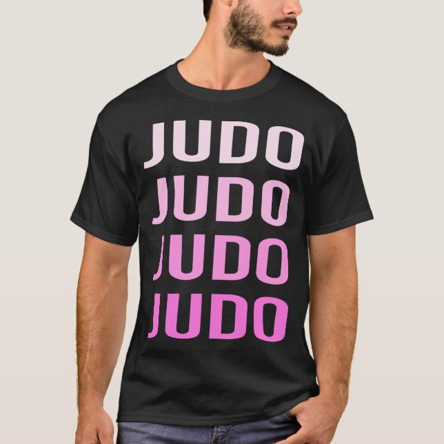 Camiseta Texto Rosa Judo (Frente)