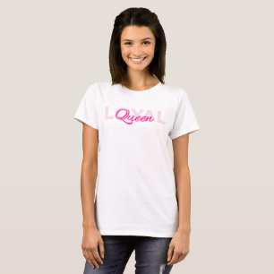 Camiseta Texto Rosa Rainha Real
