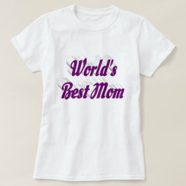 Camiseta Texto roxo da melhor mãe