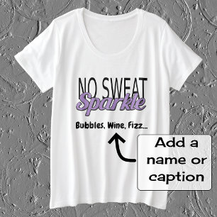 Camiseta Texto roxo de efeito de brilho de aspas