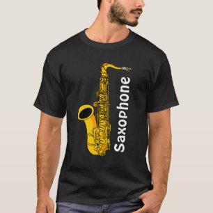 Camiseta Texto saxofone