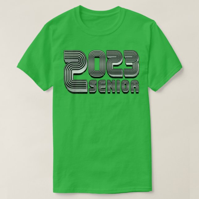 Camiseta Texto Silver do Mais velho Vintage 2023 (Frente do Design)