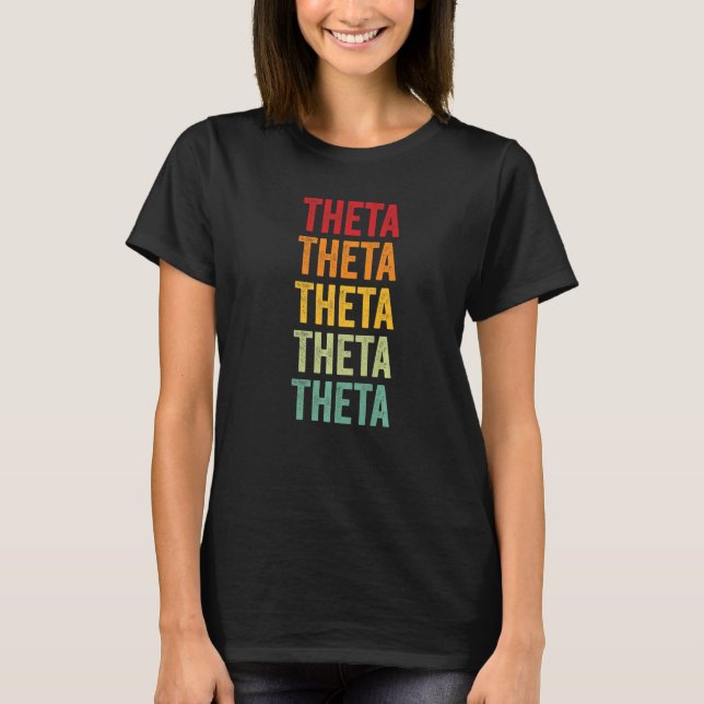 Camiseta Texto Theta Crypto do Arco-Íris (Frente)