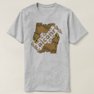 Camiseta Texto triplo da falcoaria