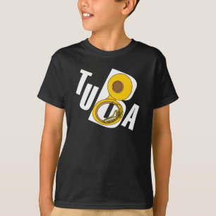 Camiseta Texto Tuba Inclinado