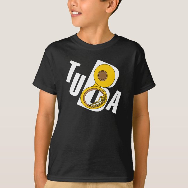 Camiseta Texto Tuba Inclinado (Frente)