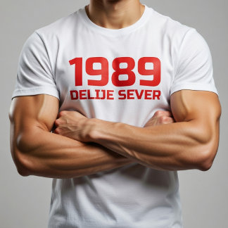 Camiseta Texto Vermelho Delije Sever 1989