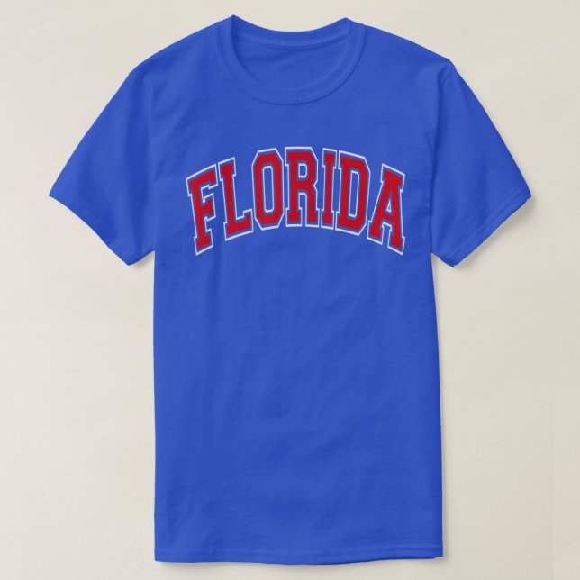 Camiseta Texto Vermelho do Estilo de Variação da Flórida (Frente do Design)