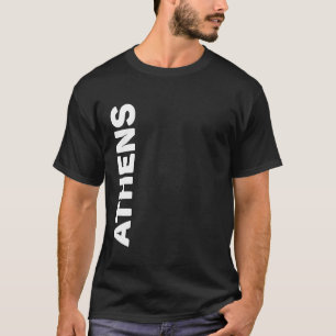 Camiseta Texto Vertical de Atenas