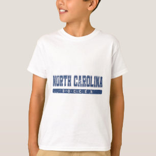 Camiseta Texto Vintage Azul Futebol Carolina do Norte 