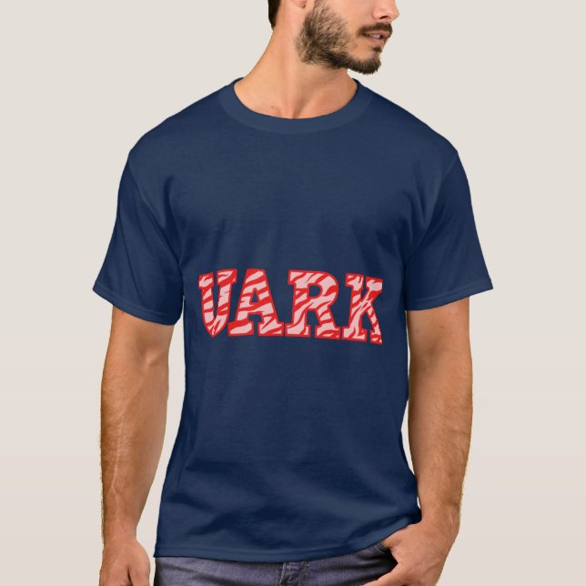 Camiseta Texto Zebra Vermelha Negrito UARK Sobredimensionad (Frente)