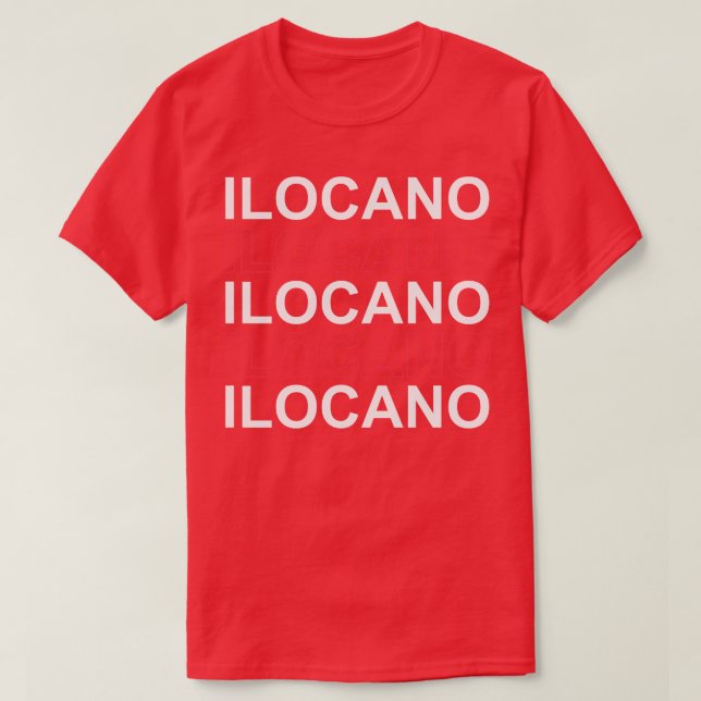 Camiseta textos de estilo repetido do ilocano (Frente do Design)