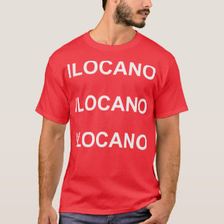 Camiseta textos de estilo repetido do ilocano
