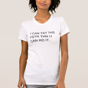 Camiseta Textos rápidos de mulheres
